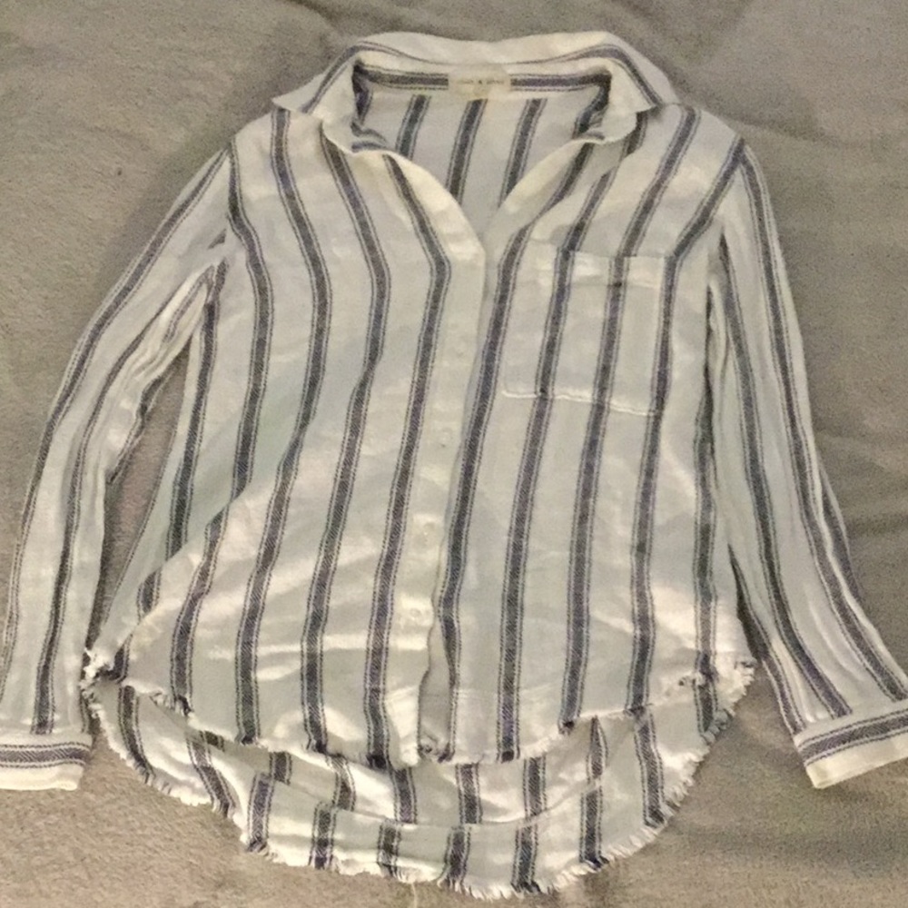 Anthropologie long sleeve button down shirt
